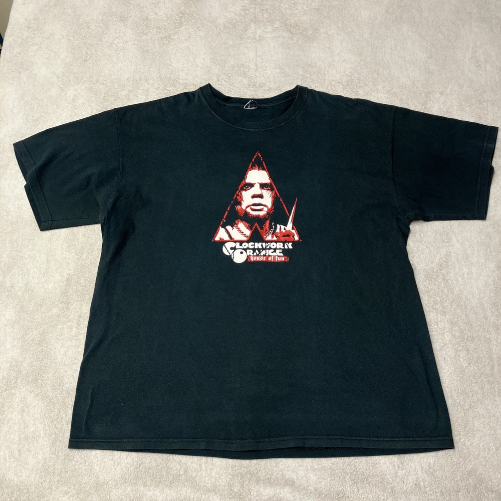 Vintage 2005 TNA Wrestling Raven Clockwork Orange House Of Fun T-Shirt Cut Tag - Picture 2 of 6